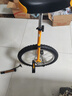 永彩独轮车儿童独轮车自行车成人独轮平衡车单轮车杂技车 黄色18寸+打气筒+停车架+适合1.4-1.65米 实拍图