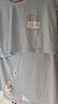 爱宝适月子服上衣秋冬哺乳衣纯棉横开口喂奶衣孕产妇家居服M327 蓝色XL 实拍图