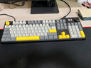 黑爵（AJAZZ）AK35IV3 有线热插拔客制化机械键盘 Gasket结构 PBT键帽 5层填充PC开槽定位板 白光 黑灰黄 海盐轴 实拍图