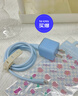 倍思小酷 苹果充电器氮化镓pd20W套装iphone14快充线充电头适用13/12ProMax手机Type-C插头iPad 蓝色 实拍图