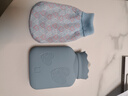 佐敦朱迪 注水热水袋硅胶暖水袋热敷暖肚子宝宝迷你可爱婴儿暖手宝防爆 蓝色小号【保暖套+礼盒】 实拍图