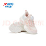 特步（XTEP）儿童童鞋女生网布旋钮扣星星气泡休闲鞋 水粉色/微波蓝 32码 实拍图