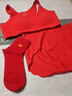 婷美女童红色本命年内衣套装2026马年衣服儿童少女发育期文胸背心12岁 实拍图