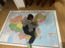 2025 超大面幅升级版 地图贴图挂图 中国地图 大尺寸约2米*1.5米 实惠装 折叠袋装 学生学习 办公 出行常备   实拍图