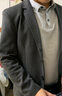 罗蒙（ROMON）西服男士秋冬季毛呢西装男商务休闲上衣服外套男装 灰色 2XL 实拍图