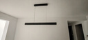 雷士（NVC）一字餐厅吊灯智能高显指吸顶吊灯现代简约长条餐桌灯灯饰灯具亦云 【朗月48W】黑色1m未来光 实拍图