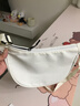 【轻便斜挎包】尼龙斜挎包包女包饺子包腋下包百搭单肩帆布包 白色热销款 实拍图