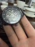 冠琴（GUANQIN）手表男士机械表雕花系列全自动镂空夜光防水商务瑞士品质国潮腕表 钢带全黑黑面 实拍图