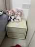 林氏家居现代创意卧室双抽屉网红百搭简易床边收纳柜储物柜小巧床头柜OI1B 【塑胶脚|米白色】TD129-A床头柜 实拍图
