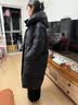波司登（BOSIDENG）反季90绒轻暖羽绒服女过膝长款泡芙商场同款小富婆遮肉显瘦外套 幻夜黑-自然光|8633 M 165/88A充绒量308g 体重约120-130斤（卡码拍小） 实拍图
