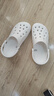 卡骆驰（CROCS）洞洞鞋贝雅男鞋女鞋轻便耐磨一脚蹬拖鞋休闲鞋|10126 白-100 39 (240mm) 实拍图