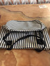 鹏境2025新款帆布手提单肩包包女时尚条纹大容量购物袋休闲通勤托特包 飘带条纹【经典黑】 实拍图