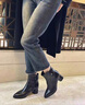 达芙妮高跟鞋女法式粗跟短靴增高显瘦皮靴女4622607023 黑色（单里） 37 实拍图