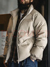 马登工装美式休闲90白鸭绒羽绒服男户外防风外套冬季男士保暖面包服 浅灰色 【立领羽绒服短款/加厚防寒服/男款羽绒服】 3XL 实拍图