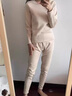 雅鹿保暖内衣女加绒加厚女士保暖衣打底衫美体亲肤学生秋衣秋裤套装冬 肤粉【上衣+裤子】 羊绒蚕丝 2XL （121-139斤） 实拍图