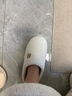 京东京造【厚底防滑】棉拖鞋女秋冬拖鞋室内居家毛拖保暖半包冬日白38-39 实拍图