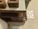 源氏木语实木边柜侧边柜岩板边几角几北欧客厅窄移动边桌【胡桃色白岩板】 实拍图