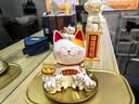 柏探招财猫摆件饭店公司酒店前台收银收款二维码新店开业礼物发财装饰 生意兴隆招财猫播报器【礼盒装】 招财猫开业大吉摆件开业礼物 实拍图