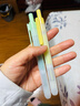 白雪按动荧光笔PB500小清新简约彩色记号笔学生重点课堂标记笔易手控2支装 实拍图
