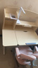 中沪爱童 新品儿童书桌家用写字桌可升降中小学生实木儿童学习桌椅套装 1.0M抗菌实木桌+经典02粉追背椅 实拍图