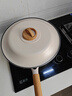 三禾微纳无涂层禾木不粘炒锅深煎含钛炒锅不锈钢炒菜锅30cm秋桦黄 实拍图