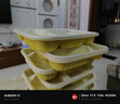 登比一次性饭盒四格餐盒食品级外卖快餐分格带厚盖打包盒1000ml*50套 实拍图