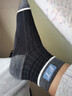 FitonTon10双袜子男士秋冬季防臭袜子10A抗菌棉袜中筒袜运动袜长筒篮球袜 实拍图