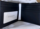 蔻驰（COACH）【品牌直供】男士短款折叠钱包卡包灰黑色拼色CY394 实拍图