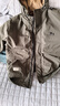 罗蒙（ROMON）秋冬加棉加厚外套男士青年棉衣服休闲连帽工装款防风夹克冲锋衣男 M1091灰绿色 3XL 实拍图