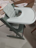 Nuskin餐椅儿童成长椅宝宝吃饭座椅学习椅婴儿进口榉木椅子六件套 冰川绿餐椅+绿色围栏+白餐盘+坐垫+安全带+防倒件 实拍图
