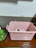 京东物流 家用收纳箱带轮储物箱大容量玩具整理箱42*30*23.5cm 粉色带轮 一个装（42x30x23.5cm） 实拍图