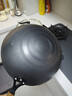 古臻匠锤纹铁锅炒锅无涂层平底圆底氮化不易粘不易锈炒菜家用 圆底 34cm 实拍图