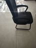 南皇弓形椅办公椅老板椅久坐家用电脑椅办公室座椅总裁椅麻将椅子靠背 黑色超纤皮-53cm加高靠背 不可调节 固定扶手 +乳胶+加粗钢脚 实拍图