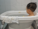 世纪宝贝（babyhood）儿童泡澡桶折叠浴桶 婴儿洗澡盆0-10岁家用加大感温款 赠浴凳330 实拍图