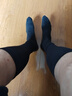 振德医用静脉曲张弹力袜 二级短筒直筒 男女同款弹力袜压力袜 黑色L 实拍图