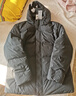 啄木鸟中老年人羽绒服男加厚款连帽老人短款外套爸爸装冬天衣服爷爷袄子 灰色【加厚升级】 2XL (可穿125-140斤) 实拍图