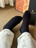 梦特娇袜子男士秋冬季100%纯棉7A抗菌防臭艾草精油袜休闲透气运动中筒袜 实拍图