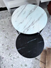 顺冠茶几客厅茶台仿岩板创意北欧茶桌现代小户型简约圆形小桌子极简型 【送货上门】黑架-70白纹+50黑纹 实拍图