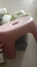 椅子奶油风家用小凳子加厚塑料凳可叠放耐用儿童凳学生寝室矮凳 樱花粉1个 实拍图