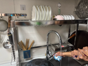 帅仕（shuaishi）厨房水槽置物架304不锈钢沥水碗碟架篮水池碗盘收纳架用具大全 【304不锈钢】全套76长单层 实拍图