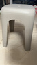 禧天龙塑料凳子方凳高凳加厚耐磨家用餐椅浴室凳节节高凳 冰河灰 1个装 实拍图