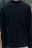 名创优品（MINISO）打底衫男冬季高级感内衬磨毛质感半高领加绒长袖t恤 黑色 3XL  实拍图