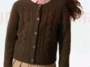 优衣库童装女童souffle yarn舒芙蕾开衫长袖毛衣外套新款478173 38 深褐色 160 实拍图