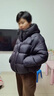 芸荨羽绒服女2025新款白鸭绒泡芙短款保暖加厚连帽小个子外套时尚外套 黑色 金标 L 140-160斤【卡码拍小】 实拍图
