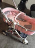 HEGERBABY高端婴儿车0-3岁用折叠可坐可躺带减震新生儿宝宝高景观婴儿车 藕粉+安全提篮【新升级顶配款】 实拍图