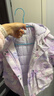 巴拉巴拉童装女童棉服两件套秋冬装儿童宝宝防水印花连帽外套精致潮流户外 紫色调00377 100 实拍图
