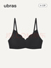 ubras花瓣杯软支撑文胸罩细肩带女士内衣女无钢圈聚拢送礼黑-背勾L 实拍图