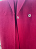 尚都比拉长款100%羊毛大衣女冬季高级感收腰双面毛呢外套 月季红 XL  实拍图