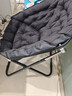 依恋达沙发椅子可折叠躺椅午休户外休闲椅办公室懒人电脑椅阳台宿舍座椅 黑色【亲肤面料 加粗铁管】 实拍图
