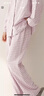 无印良品（MUJI）[自营限定款]女士无侧缝 双层纱织睡衣  软棉棉内衣 浅粉色格纹 L 实拍图